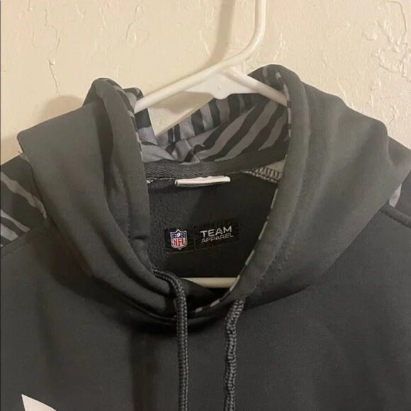 NFL Team Apparel Arizona Cardinals Dark Gray Hoodie with Bold Logo, Small - Picture 3 of 4